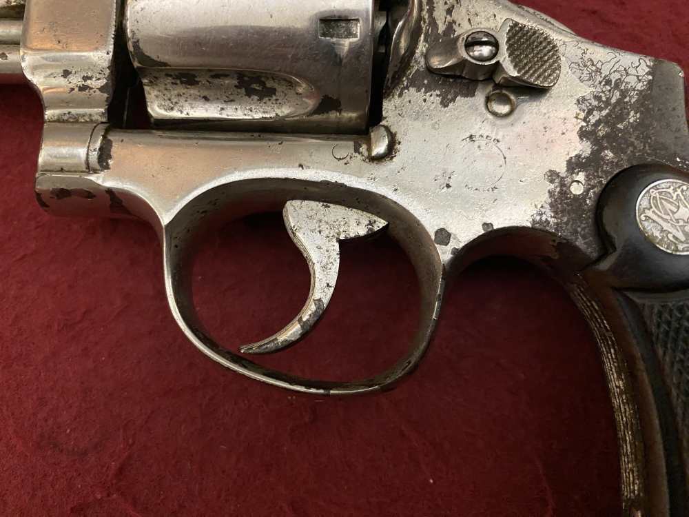 Rare Smith & Wesson Prewar Outdoorsman .38/44 .38 spl 6.5" Nickel 1932-img-30