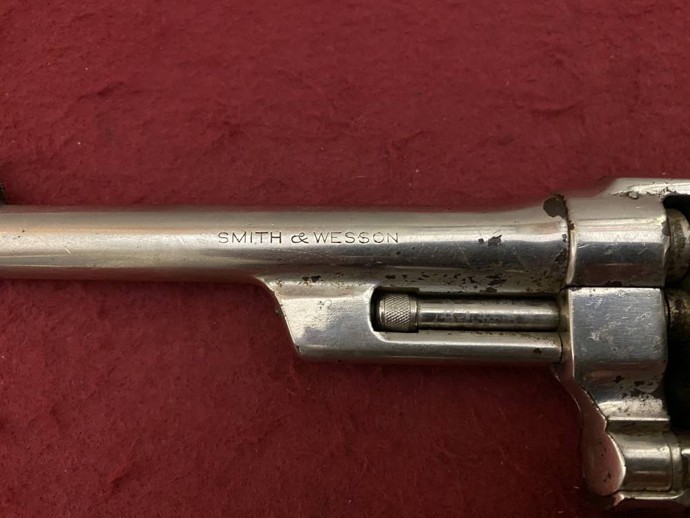 Rare Smith & Wesson Prewar Outdoorsman .38/44 .38 spl 6.5" Nickel 1932-img-39