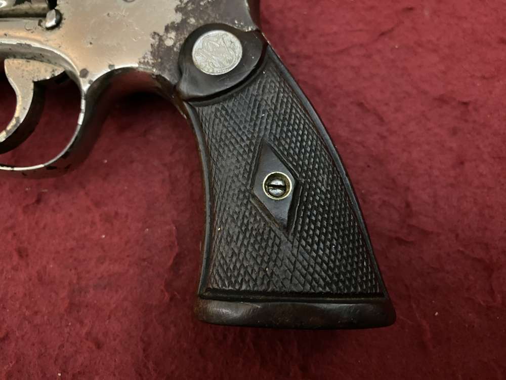 Rare Smith & Wesson Prewar Outdoorsman .38/44 .38 spl 6.5" Nickel 1932-img-25