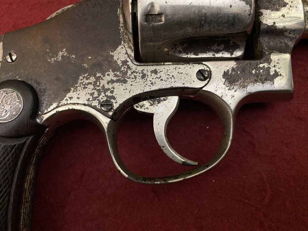 Rare Smith & Wesson Prewar Outdoorsman .38/44 .38 spl 6.5" Nickel 1932-img-11