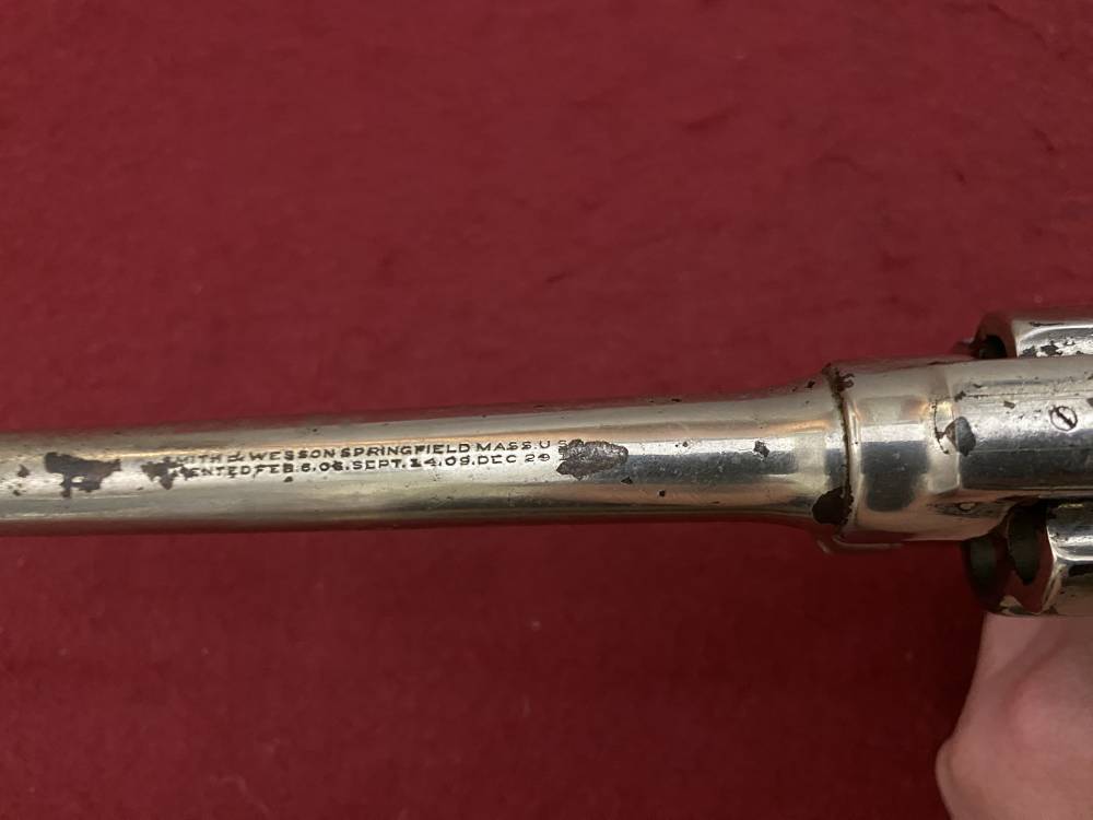 Rare Smith & Wesson Prewar Outdoorsman .38/44 .38 spl 6.5" Nickel 1932-img-75