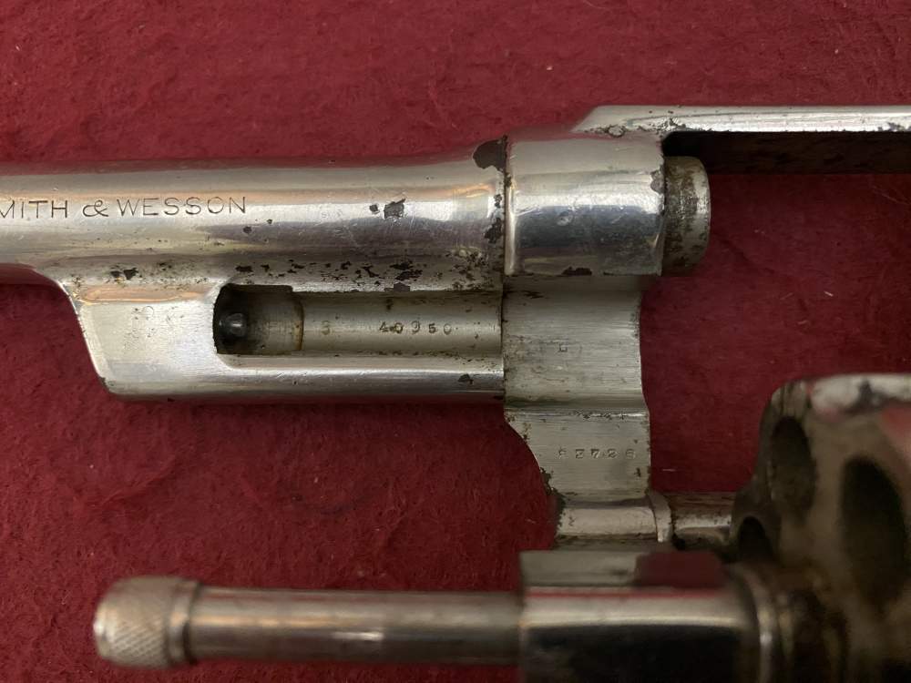 Rare Smith & Wesson Prewar Outdoorsman .38/44 .38 spl 6.5" Nickel 1932-img-86