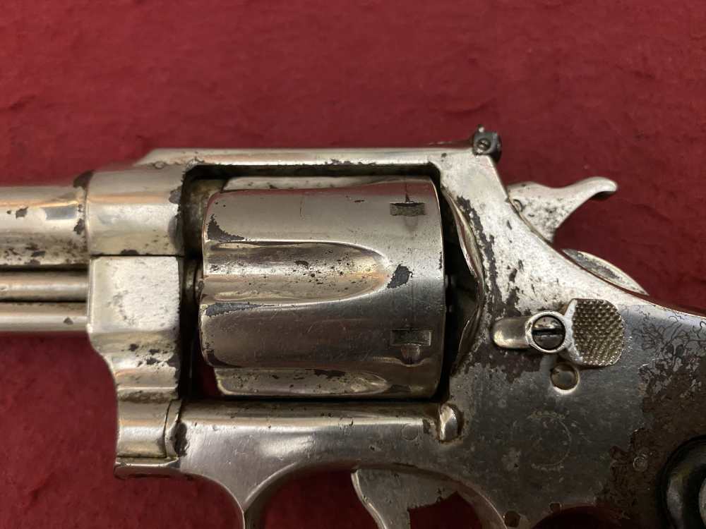 Rare Smith & Wesson Prewar Outdoorsman .38/44 .38 spl 6.5" Nickel 1932-img-36