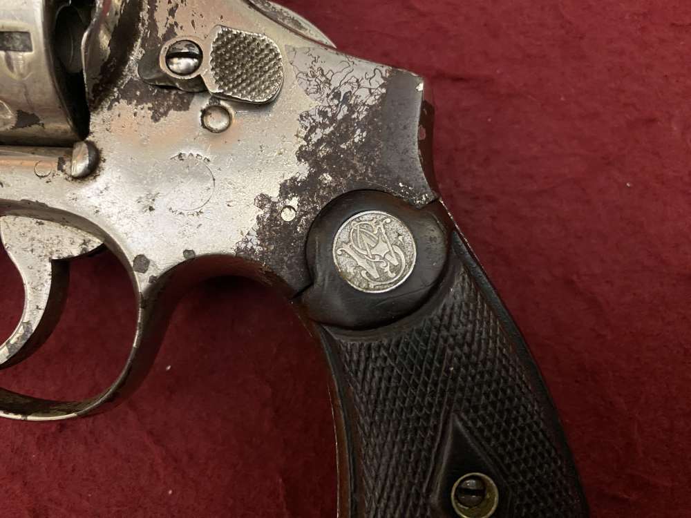 Rare Smith & Wesson Prewar Outdoorsman .38/44 .38 spl 6.5" Nickel 1932-img-27