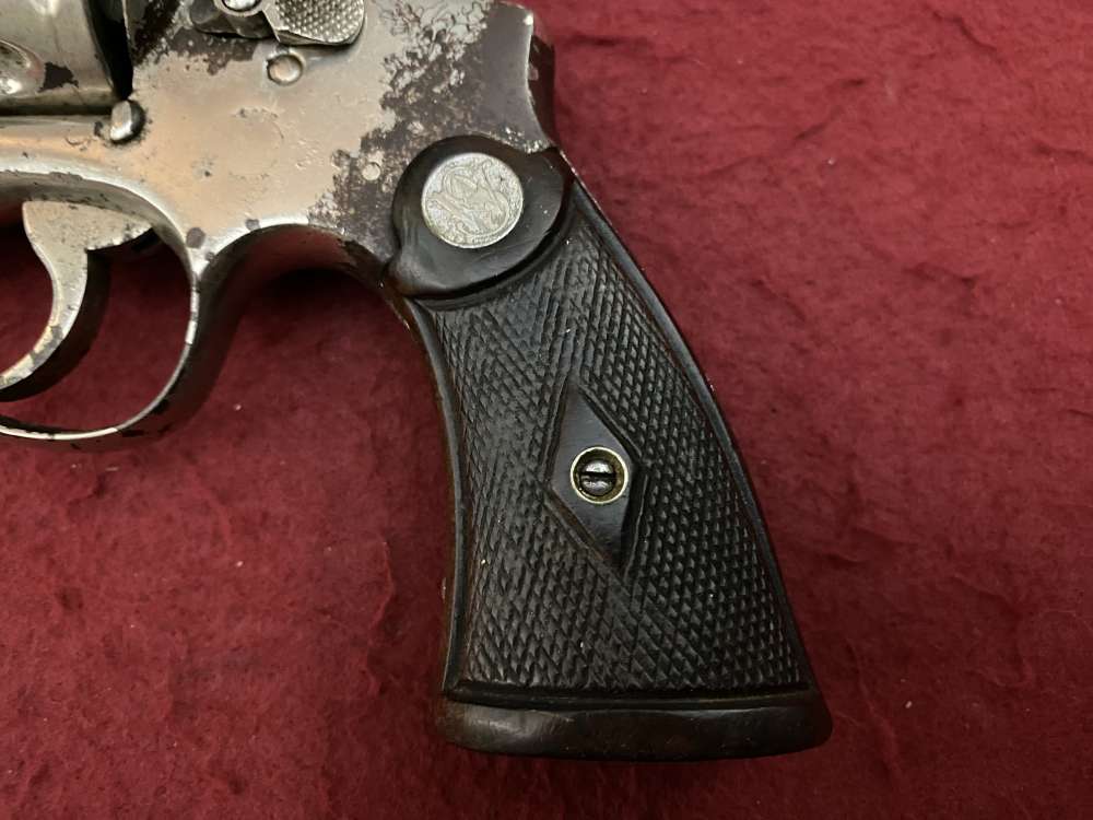 Rare Smith & Wesson Prewar Outdoorsman .38/44 .38 spl 6.5" Nickel 1932-img-22