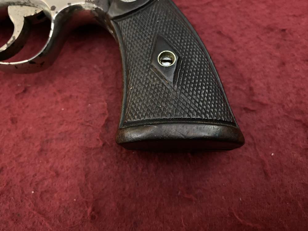 Rare Smith & Wesson Prewar Outdoorsman .38/44 .38 spl 6.5" Nickel 1932-img-23