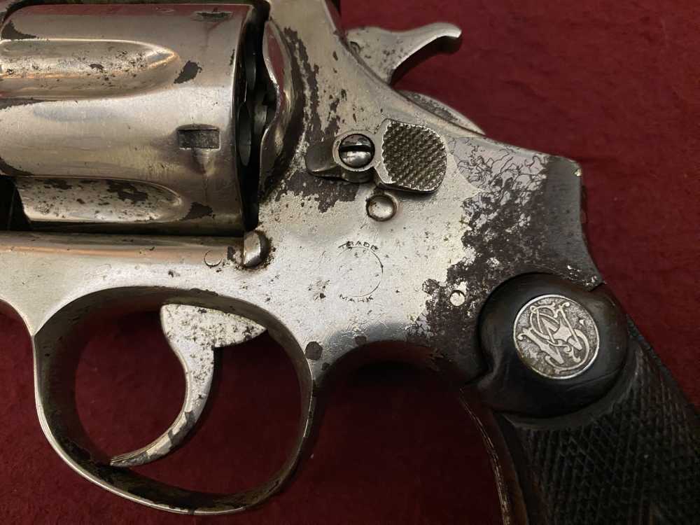 Rare Smith & Wesson Prewar Outdoorsman .38/44 .38 spl 6.5" Nickel 1932-img-31