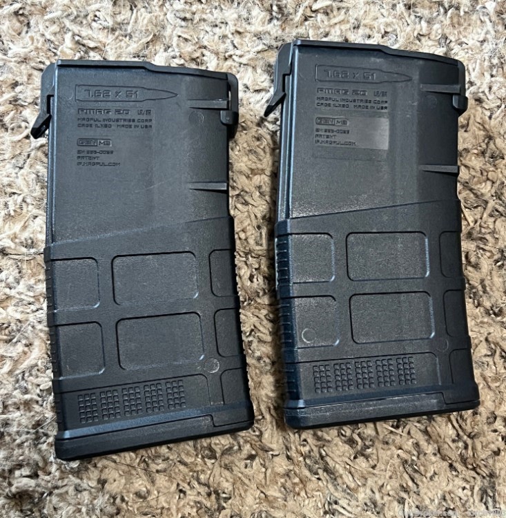 Lot of 2 MAGPUL 20 LR/SR Gen M3 Magazines 7.62x51mm-img-1
