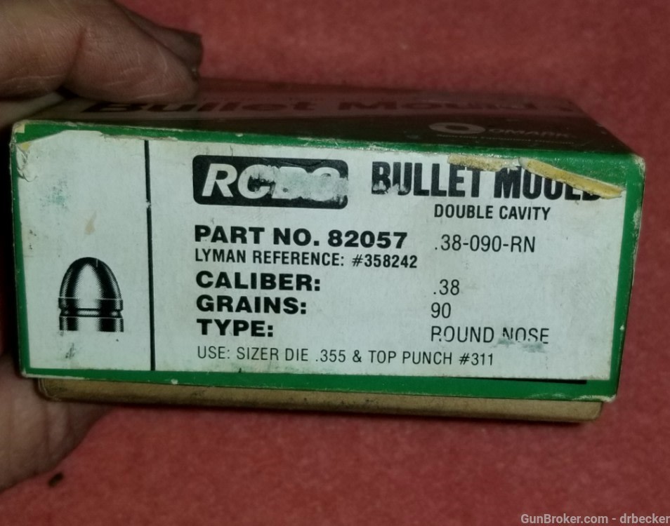 RCBS Bullet mould 38 caliber 90gr round nose double cavity-img-1