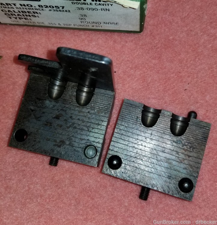 RCBS Bullet mould 38 caliber 90gr round nose double cavity-img-3