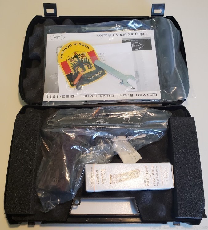 NEW ATI/GSG German Sports Night Sights 1911 .22LR 5" Green with Bonus ...-img-2