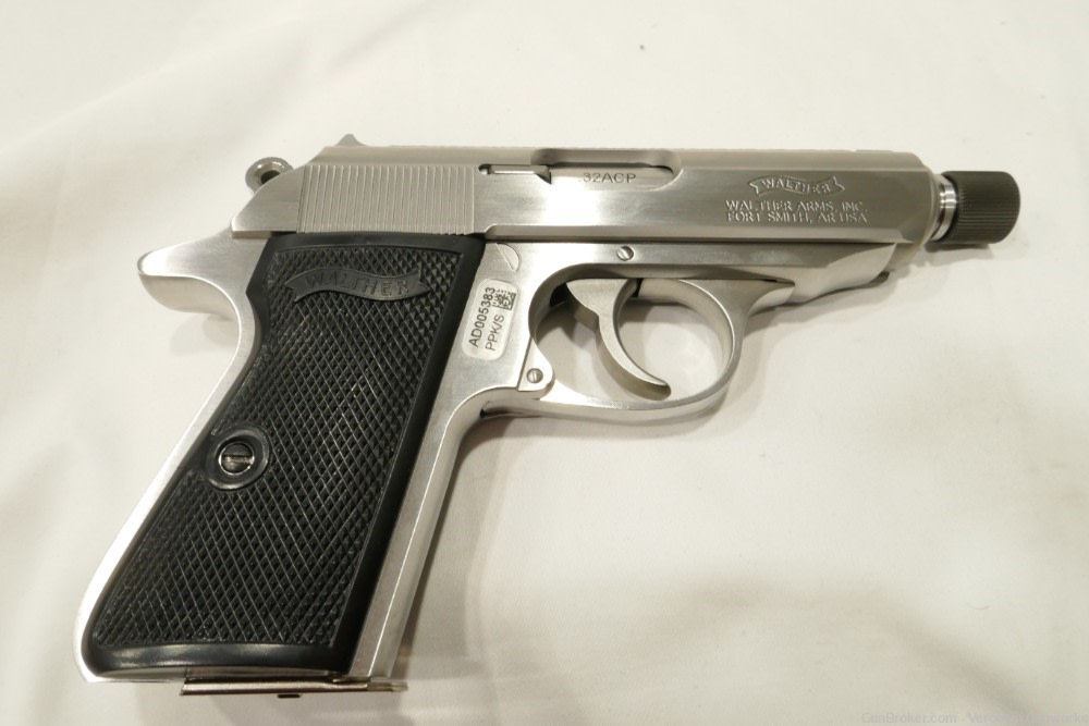 NIB Walther PPK/S 32 ACP Threaded 3" DA/SA Decocker 2 Magazines 4796044-img-1