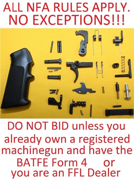 NEW M16 LPK Full-Auto [S] LW Schneider M-16 AR-15 repair lower parts kit-img-0