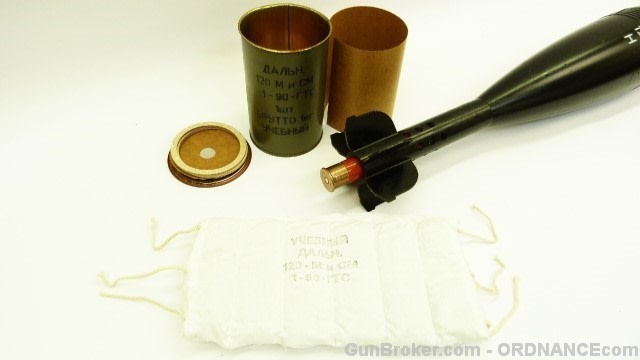 Soviet 120mm HE Mortar Round Bomb Shell inert MINT-img-8