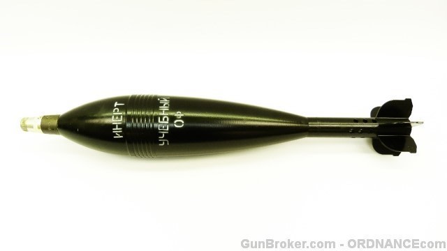 Soviet 120mm HE Mortar Round Bomb Shell inert MINT-img-1