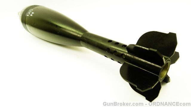 Soviet 120mm HE Mortar Round Bomb Shell inert MINT-img-6