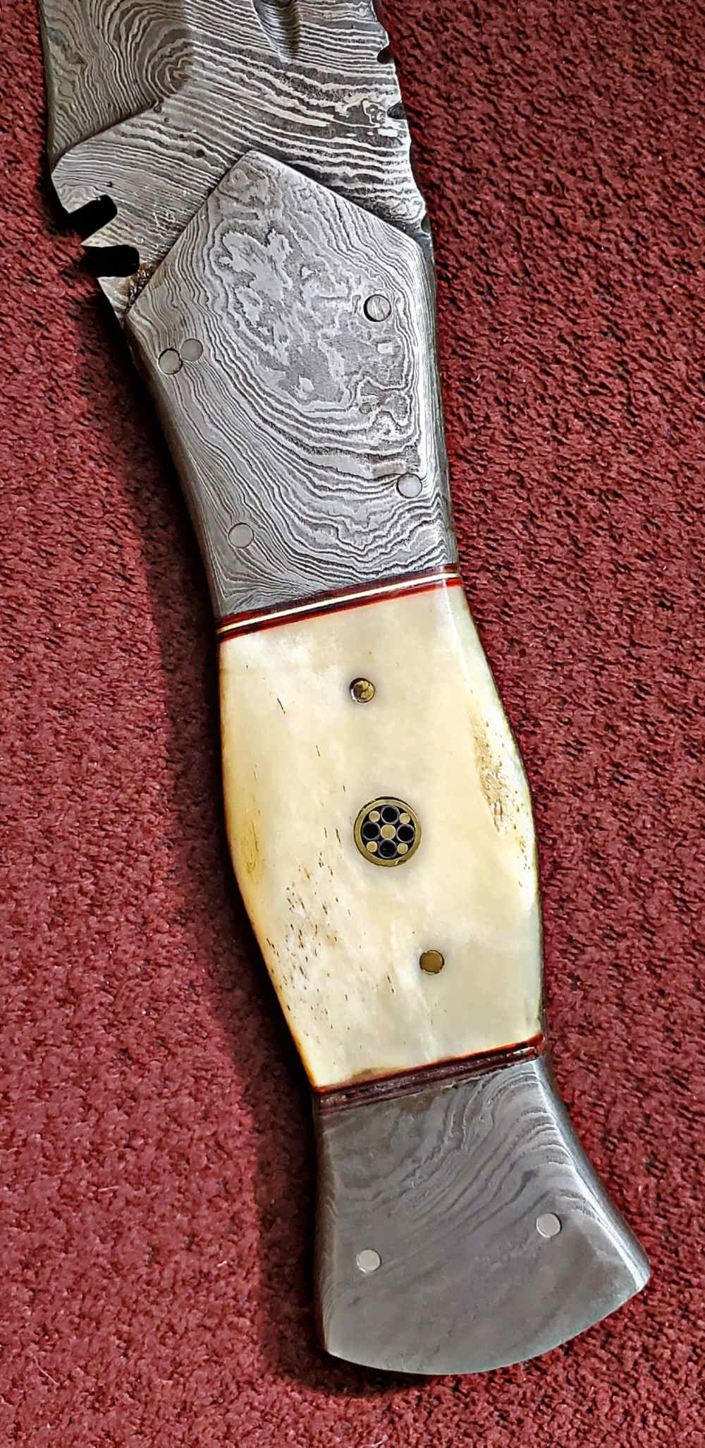 Damascus hand-made hand-forged Battle KUKRI knife -img-1