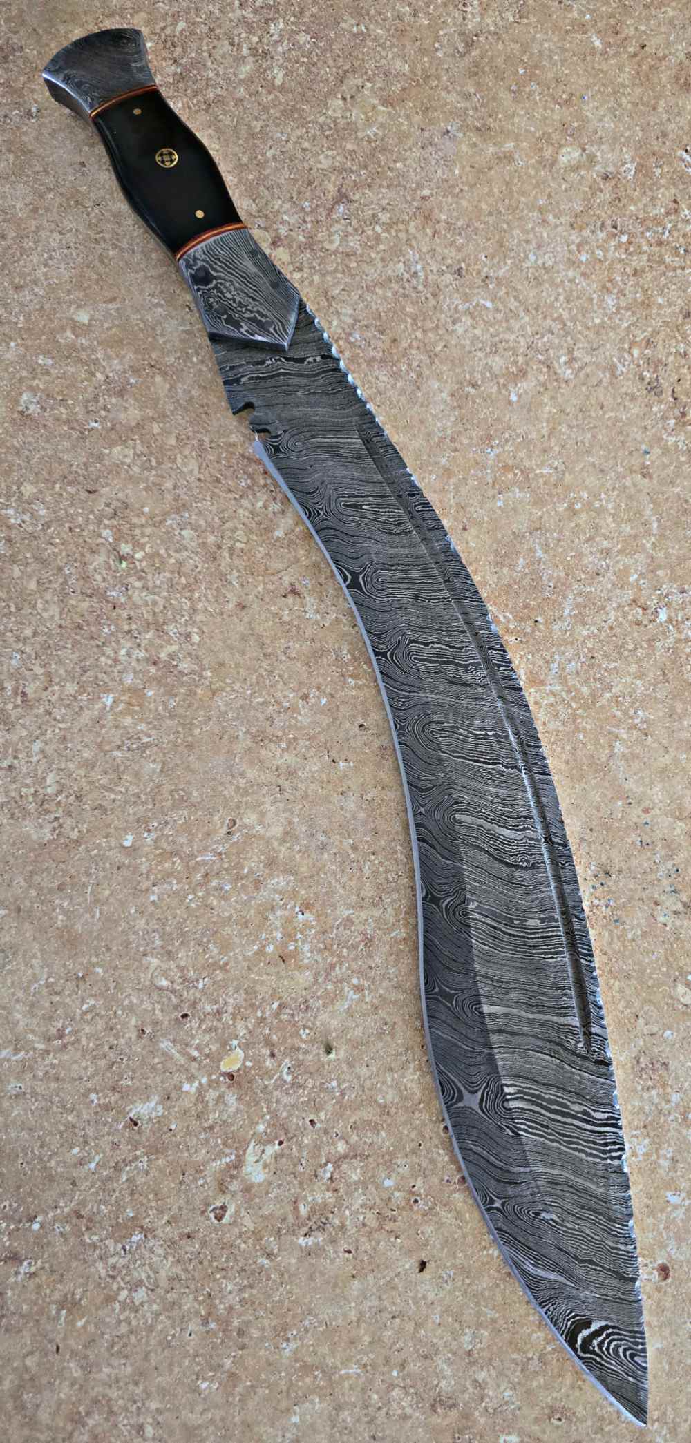 Damascus hand-made hand-forged Battle KUKRI knife -img-6