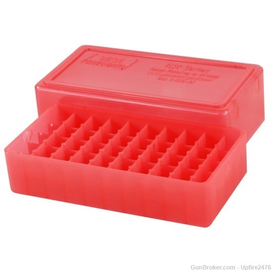 (2) MTM 50rd Slip Top Pistol Boxes - .41 Mag to .44 Mag - Cir-Red-img-0