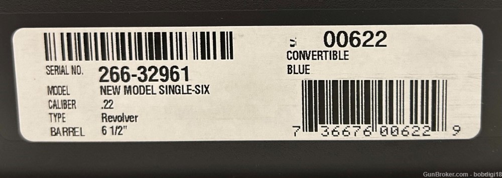 Ruger Single-Six Convertible 22 LR/22 WMR 6.5in Barrel 6rd 0622 NO CC FEES-img-4