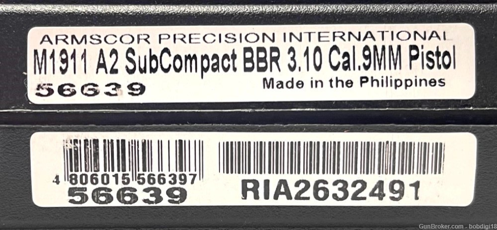 Rock Island M1911 BABY ROCK 9MM 3.1" 56639 10rd NO CC FEES-img-4
