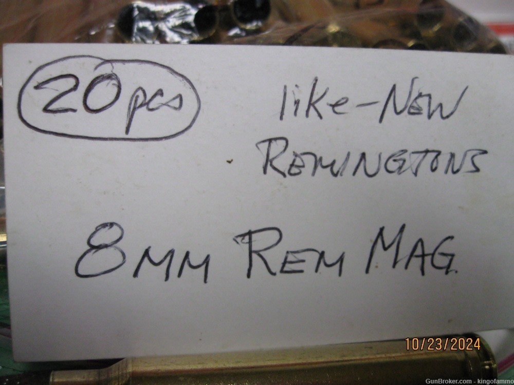 Scarce Now 20 pc hard find 8mm Rem MAG 1-X  Brass: More & new avail..SALE-img-2