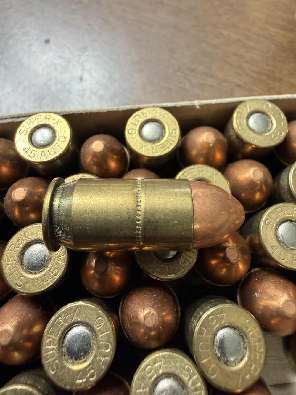 Vintage Western Super-X 45 Automatic Metal Piercing 230 Grain Ammo RARE! -img-9