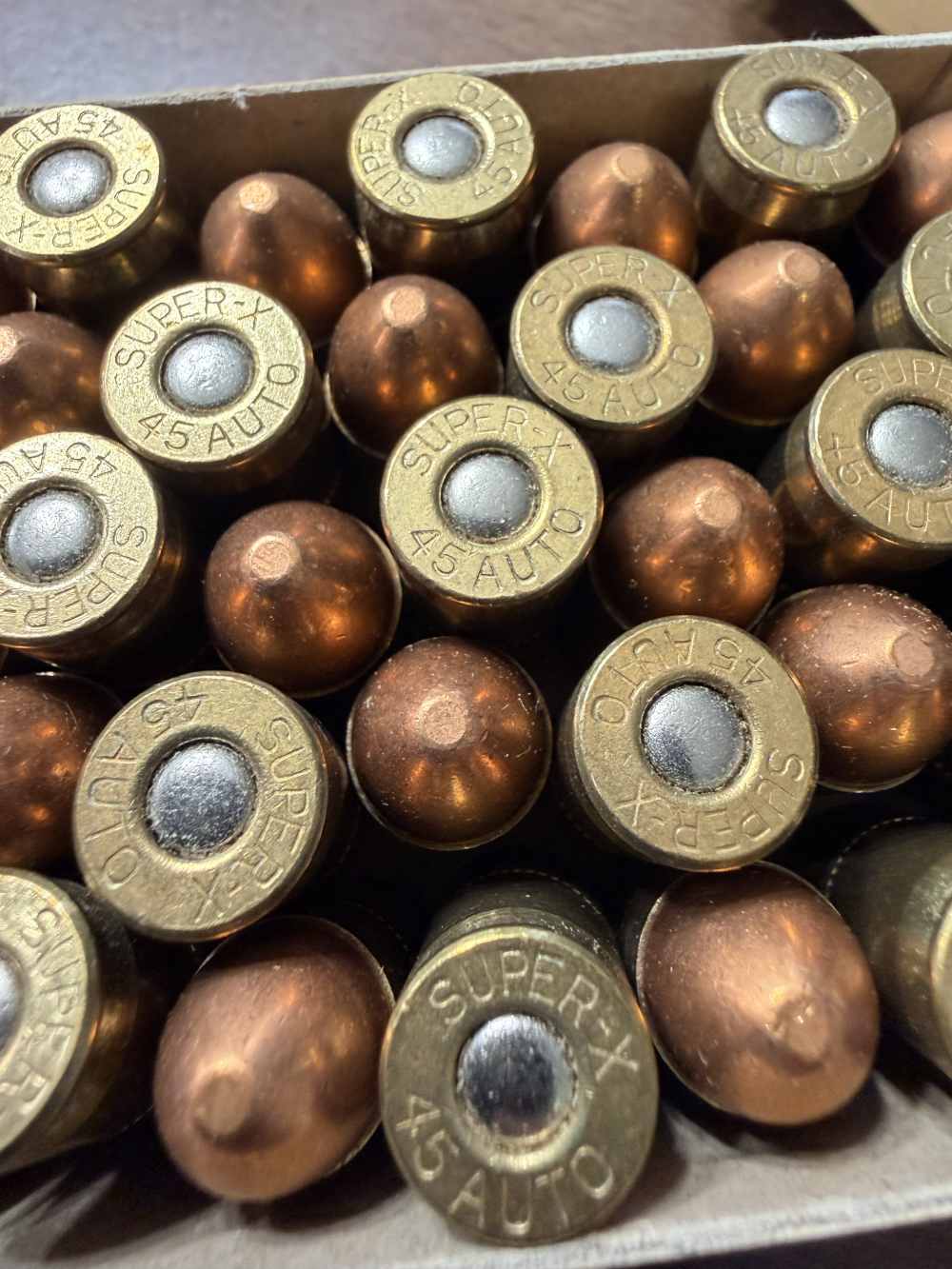 Vintage Western Super-X 45 Automatic Metal Piercing 230 Grain Ammo RARE! -img-8