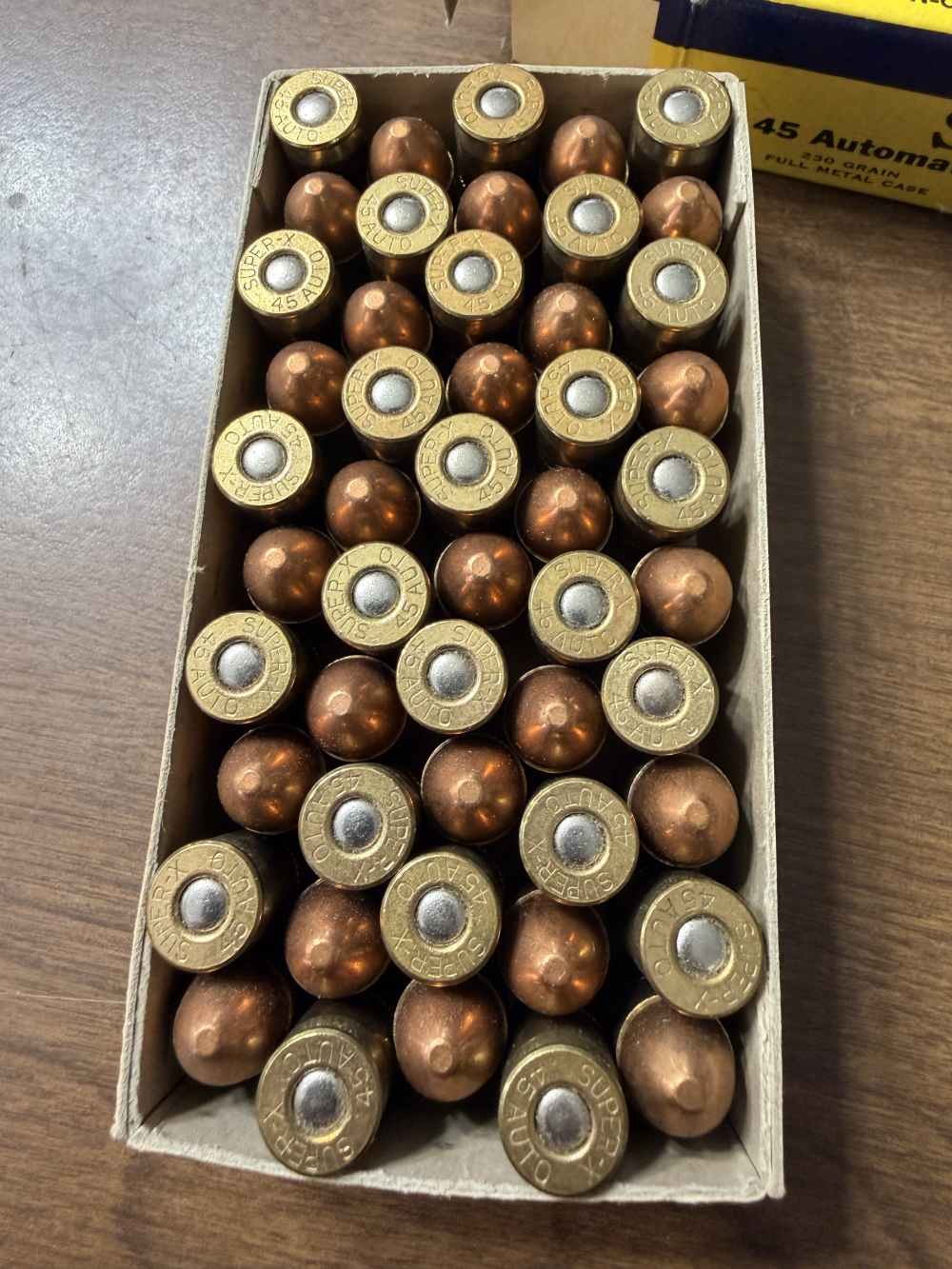 Vintage Western Super-X 45 Automatic Metal Piercing 230 Grain Ammo RARE! -img-7