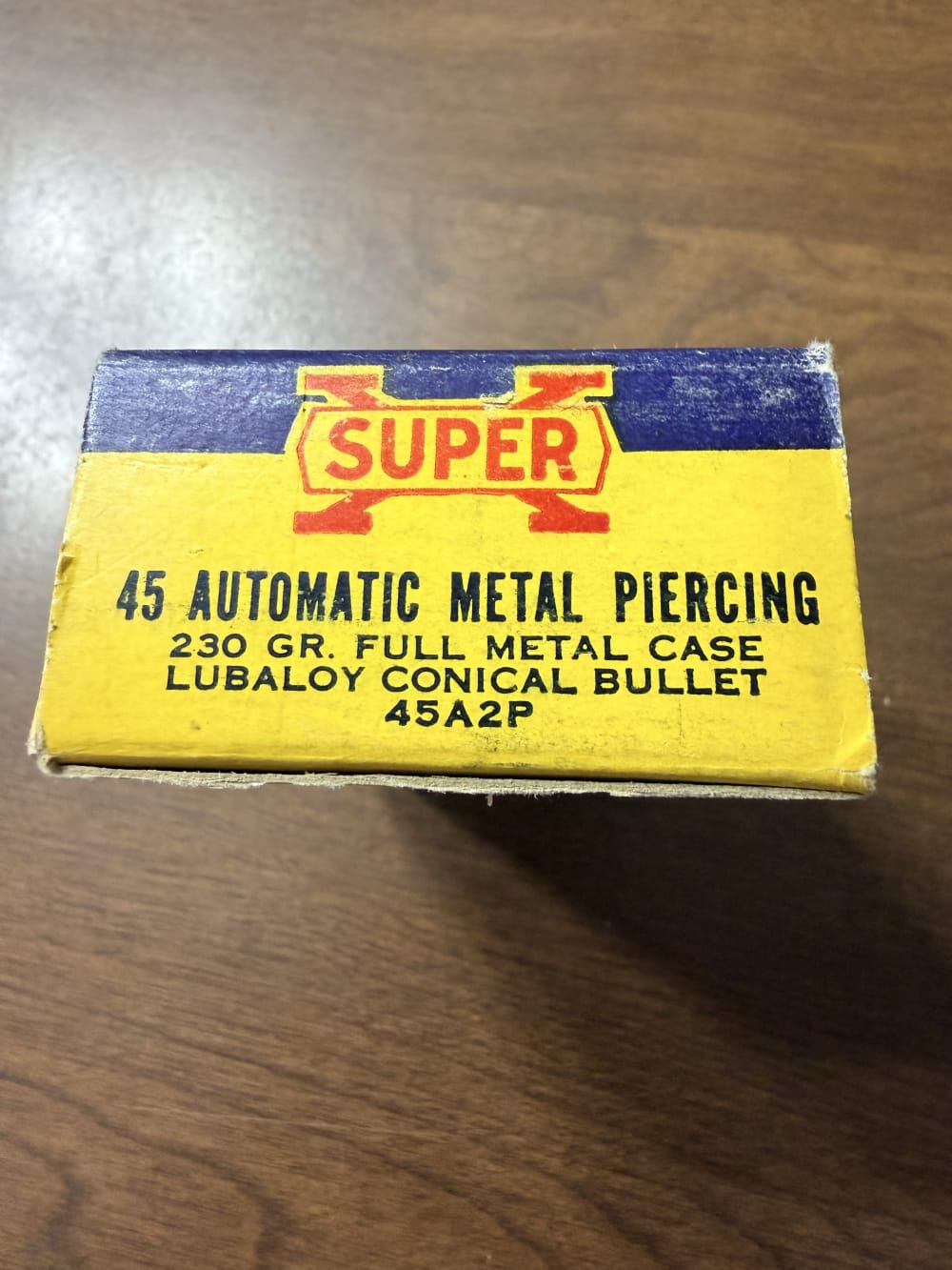 Vintage Western Super-X 45 Automatic Metal Piercing 230 Grain Ammo RARE! -img-0