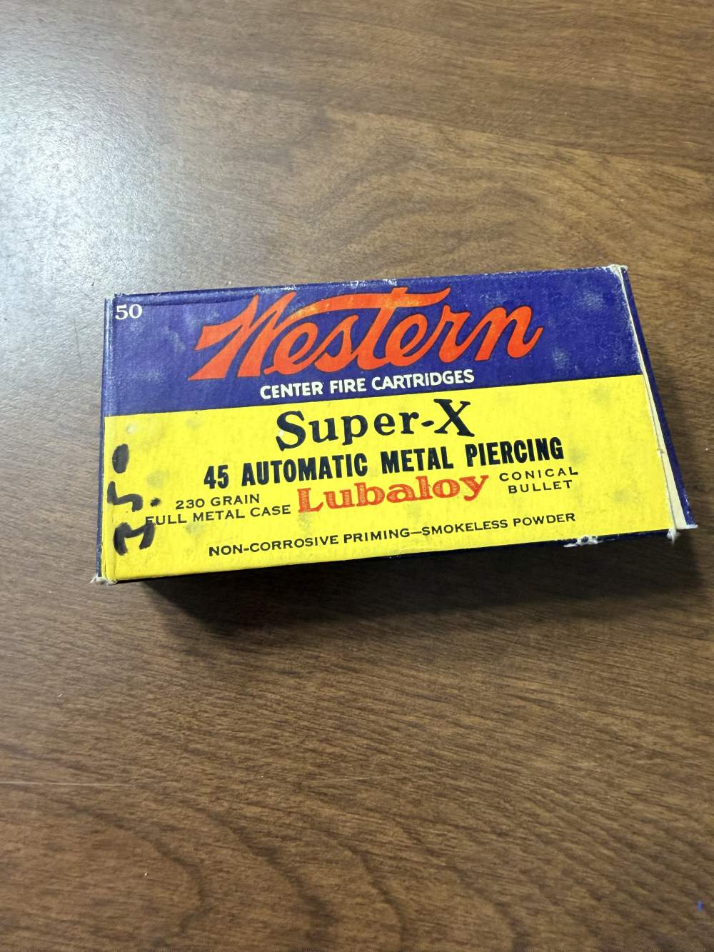 Vintage Western Super-X 45 Automatic Metal Piercing 230 Grain Ammo RARE! -img-5