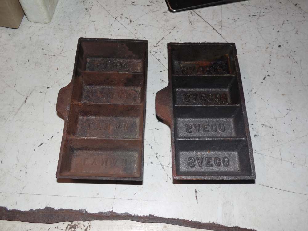 Lot of 2 Cast Iron Ingot Molds Lyman and Seaco 24-21-img-0