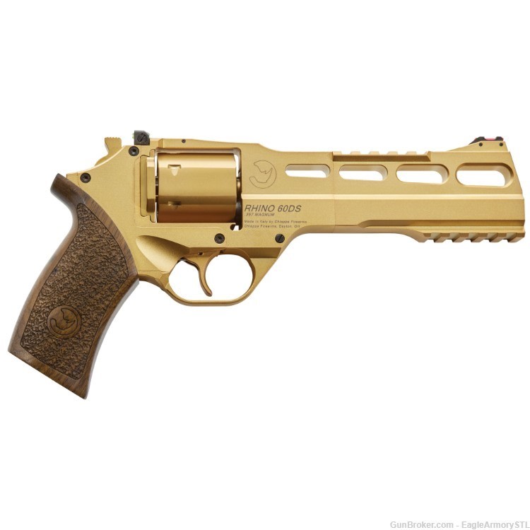 CHIAPPA FIREARMS RHINO 60DS GOLD 6" .357MAG 340.225 FREE SHIPPING-img-0
