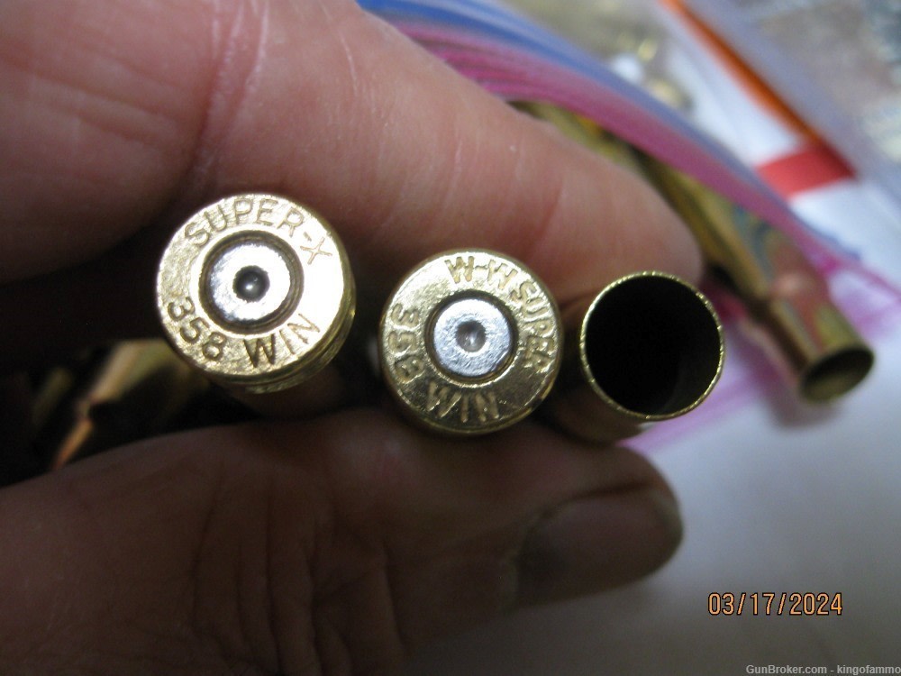 Scarce 358 WIN all Winchester W-W 26 pcs Once Fired Brass; have more too -img-3