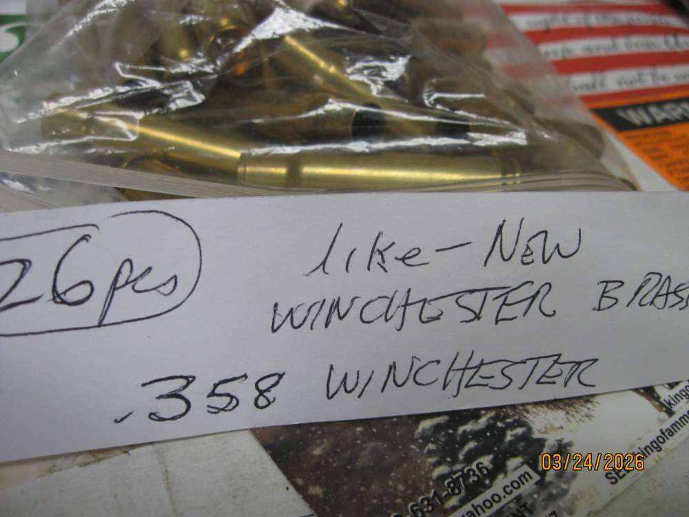 Scarce 358 WIN all Winchester W-W 26 pcs Once Fired Brass; have more too -img-2
