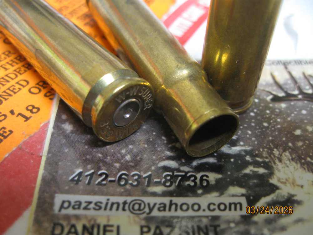 Scarce 358 WIN all Winchester W-W 26 pcs Once Fired Brass; have more too -img-8