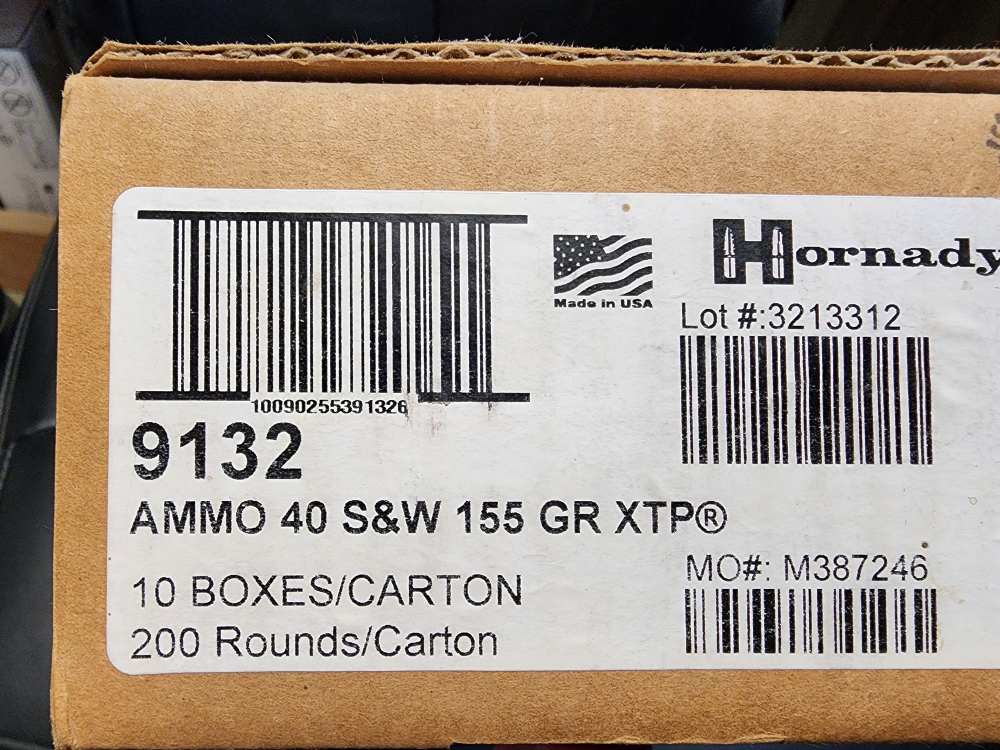 IN STOCK 200 ROUNDS HORNADY 40 S&W 155 GR XTP HOME DEFENSE JHP SMITH WESSON-img-1