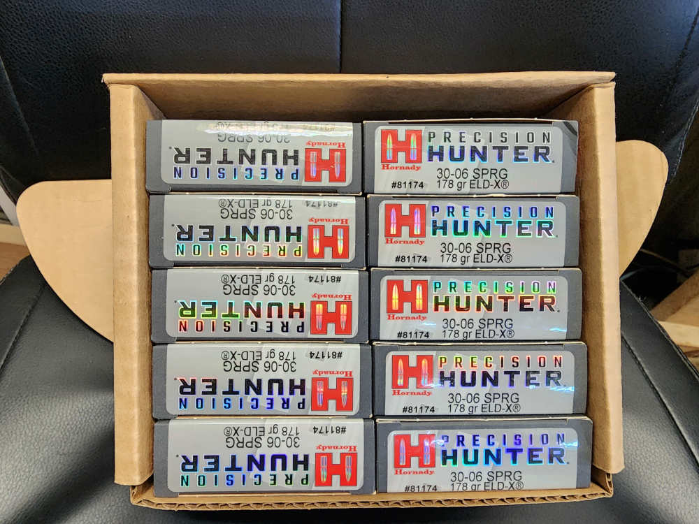 IN STOCK! NEW 200 RDS HORNADY 30-06 SPRINGFIELD 178 ELD-X PRECISION HUNTER-img-2