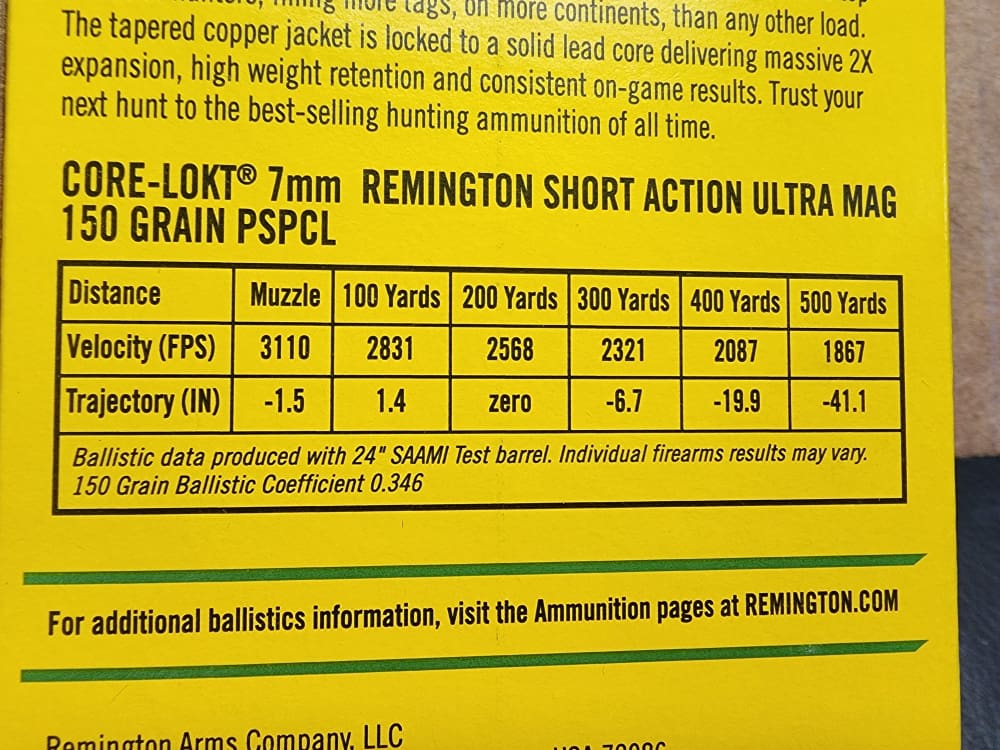 200 RDS REMINGTON 7MM REM SHORT ACTION ULTRA MAG 150 GRAIN CORE-LOKT PSP SP-img-4