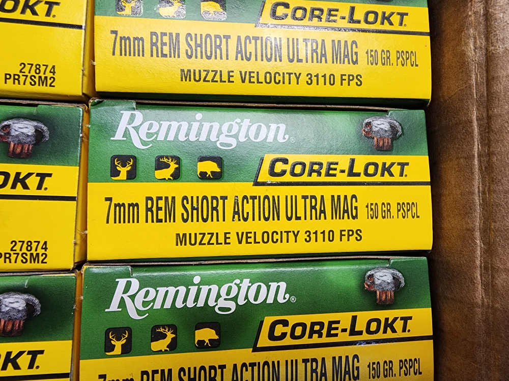 200 RDS REMINGTON 7MM REM SHORT ACTION ULTRA MAG 150 GRAIN CORE-LOKT PSP SP-img-3