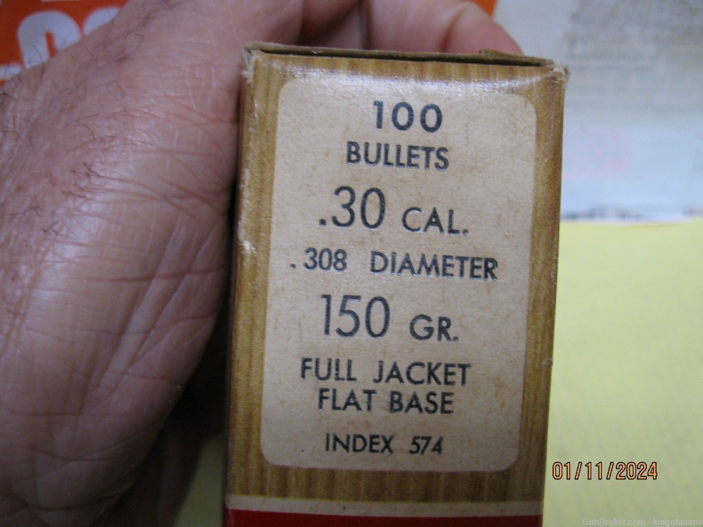 100 ct Norma .30 Cal Match Bullets & 50 pc 308 Match Brass; more available-img-2