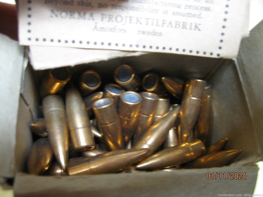 100 ct Norma .30 Cal Match Bullets & 50 pc 308 Match Brass; more available-img-4