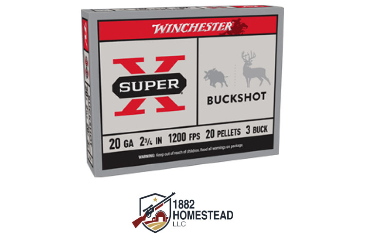 Winchester Super-X 20GA Buckshot Ammo - #3 Buck, 2.75" Shells-img-0