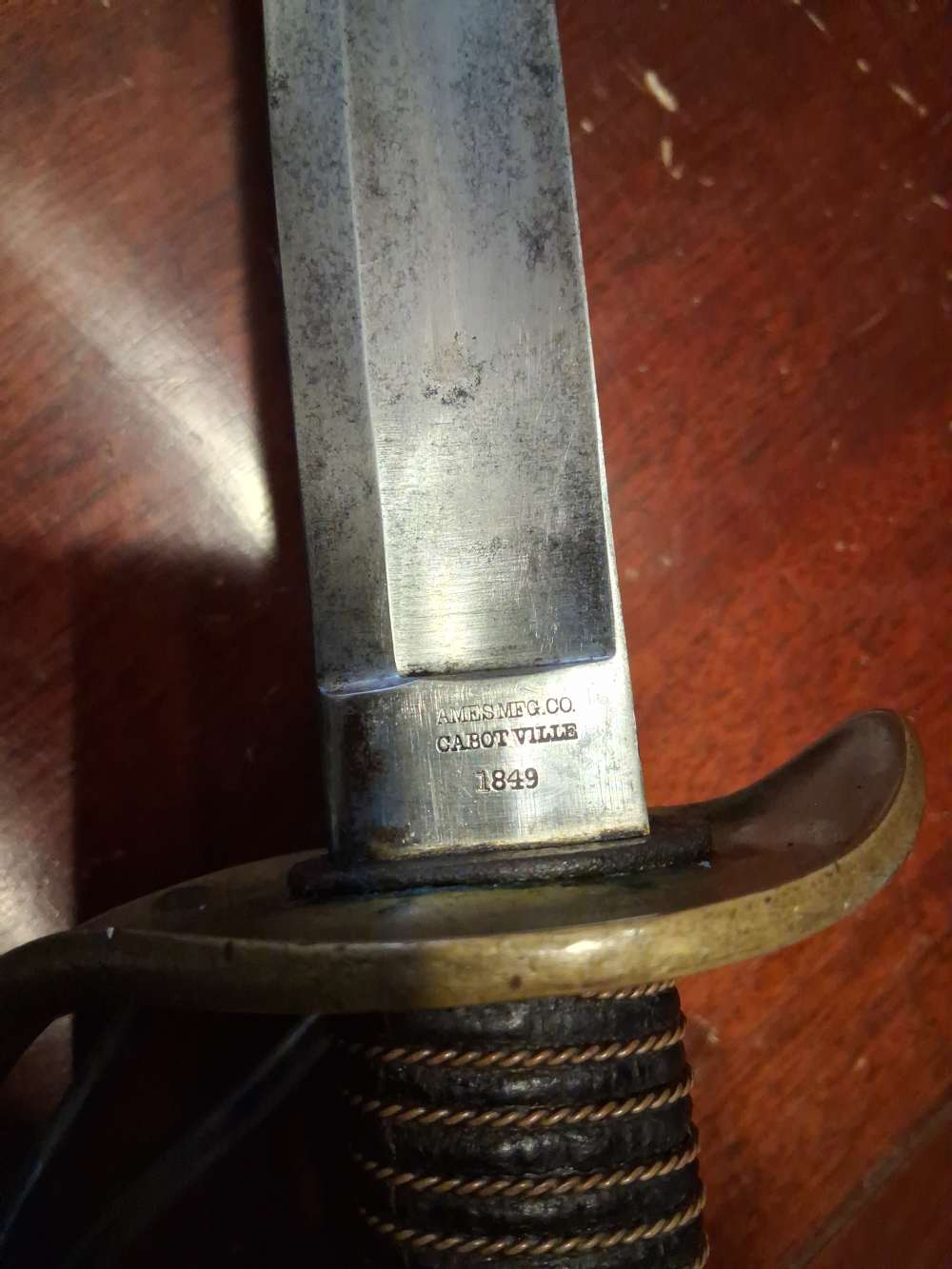 CIVIL WAR U.S. m1840 AMES CAVALRY SABER & SCABBARD DATED 1849 WRISTBREAKER-img-9
