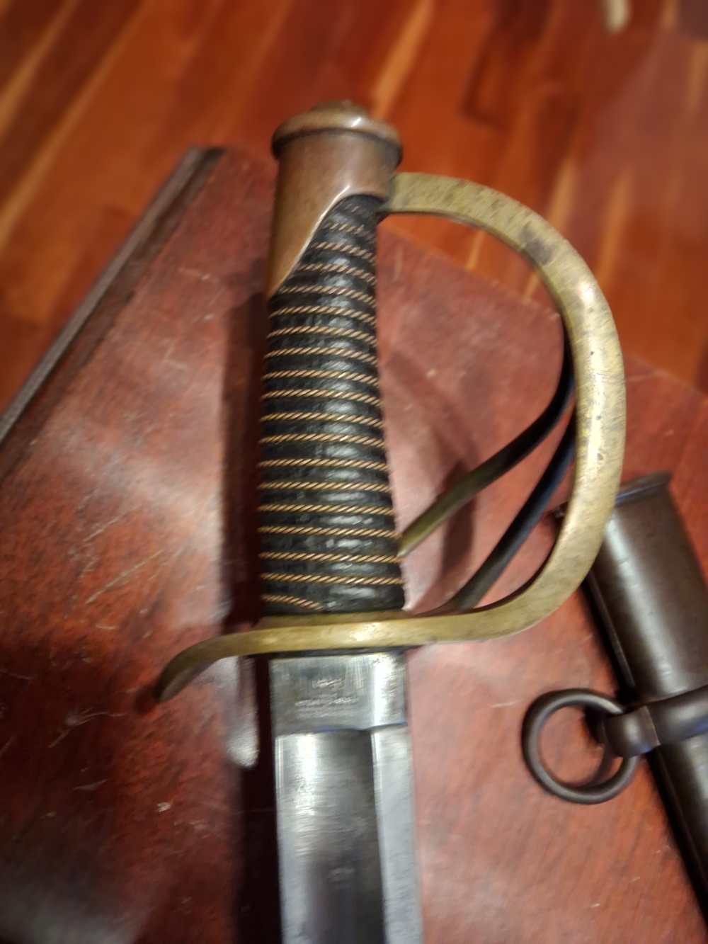 CIVIL WAR U.S. m1840 AMES CAVALRY SABER & SCABBARD DATED 1849 WRISTBREAKER-img-6
