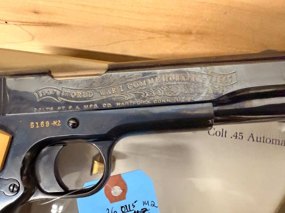 COLT 1911 .45ACP 5" WWI COMMEMORATIVE W/DISPLAY CASE-img-13