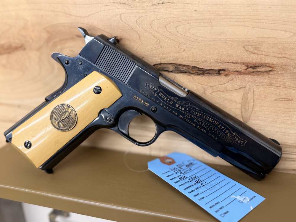 COLT 1911 .45ACP 5" WWI COMMEMORATIVE W/DISPLAY CASE-img-18