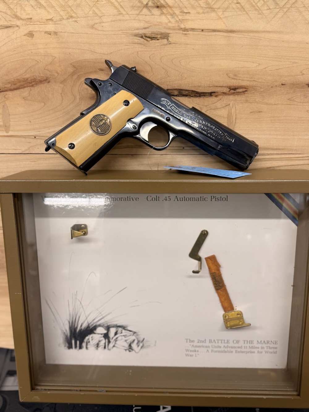 COLT 1911 .45ACP 5" WWI COMMEMORATIVE W/DISPLAY CASE-img-17