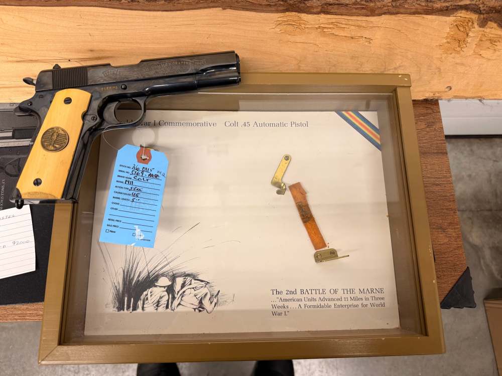 COLT 1911 .45ACP 5" WWI COMMEMORATIVE W/DISPLAY CASE-img-0