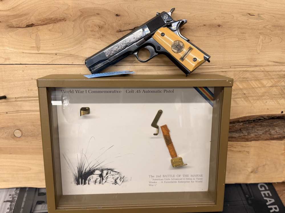 COLT 1911 .45ACP 5" WWI COMMEMORATIVE W/DISPLAY CASE-img-11